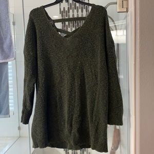 Torrid olive green crisscross detail sweater
